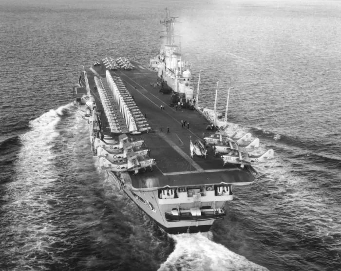 Framed Print : Print of Crown Copyright HMS Ark Royal in 1955 Framed Print : Print of Crown Copyright HMS Ark Royal in 1955