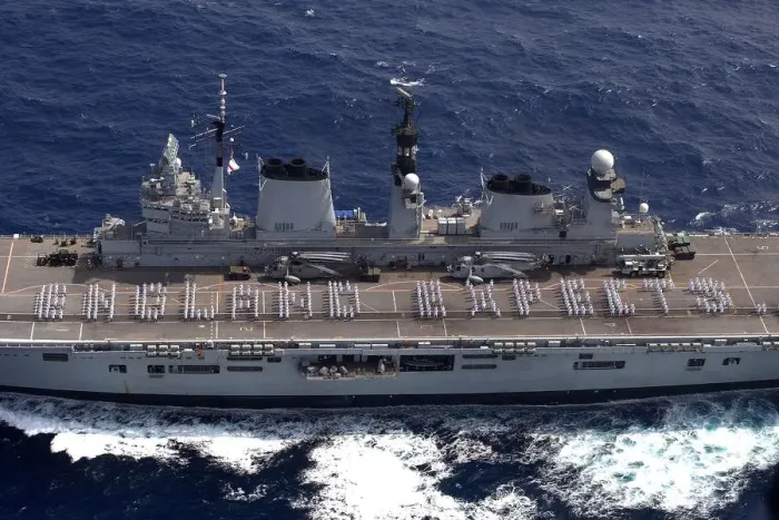 Framed Print : England Expects Print: HMS Illustrious Flight Deck Message