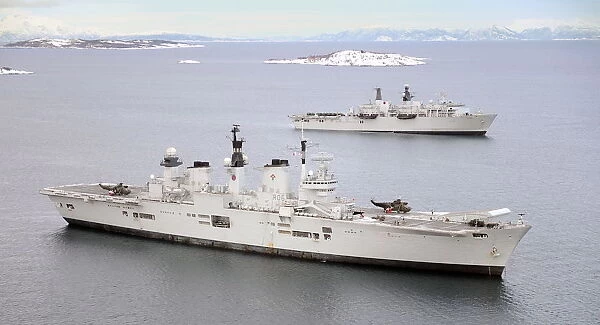 HMS Illustrious and HMS Bulwark off Norway