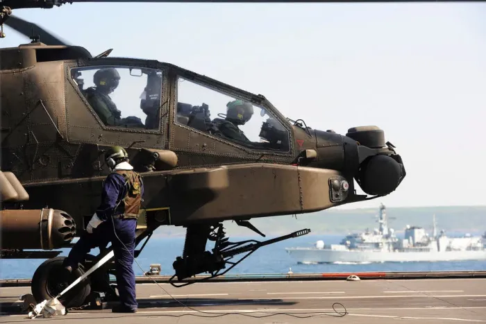 Framed Print : Apache Helicopter on HMS Illustrious Print Framed Print : Apache Helicopter on HMS Illustrious Print