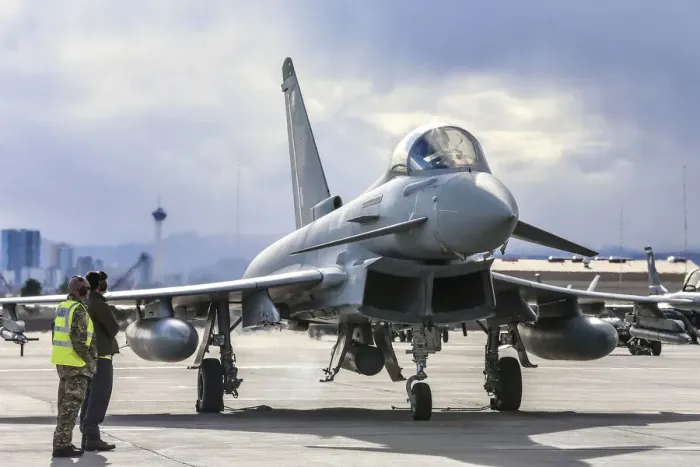 Framed Print : Print of RAF Typhoon at Exercise Red Flag 2017 Framed Print : Print of RAF Typhoon at Exercise Red Flag 2017