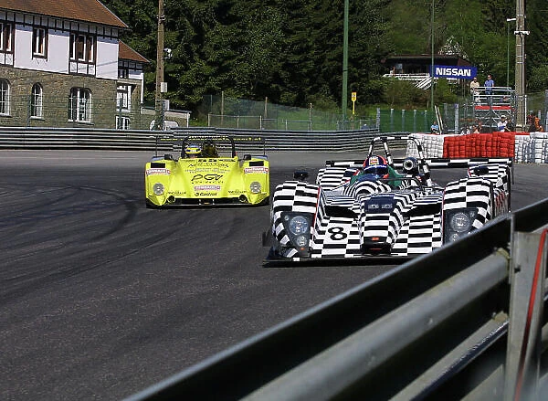 2001 FIA Sportscar Championship Spa Francorchamps, Belgium. 13th May 2001. The Dome Judd of John Nielsen and Hiroki Katoh, leads the SR2 Tampolli Alfa Romeo of Hannes Gsell