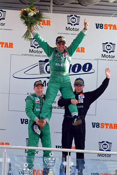2003 V8STAR, Eurospeedway Lausitz 13-14 Sept 2003 Pedro Lamy celebrates his