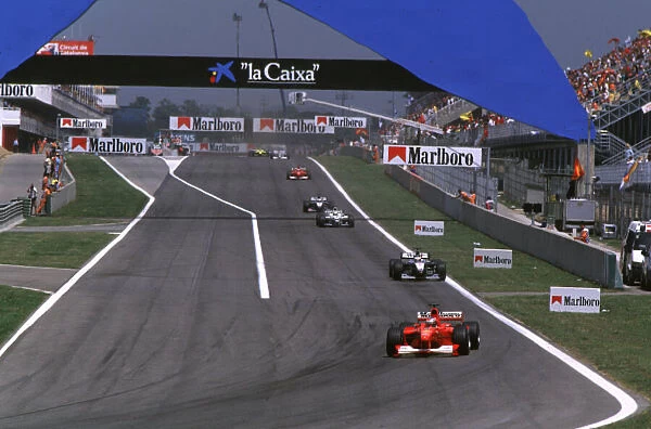F1 Spanish GP-Michael Schumacher is race leader