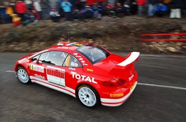 FIA World Rally Championship: Marko Martin with co-driver Michael Park Peugeot 307 WRC on the shakedown