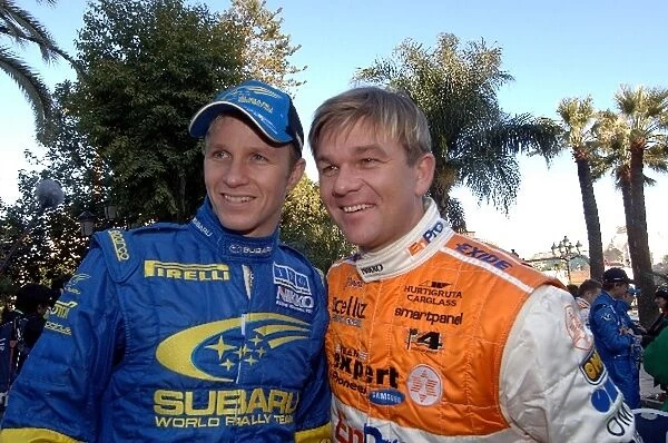 FIA World Rally Championship: Petter Solberg Subaru Impreza WRC with older brother Henning Solberg