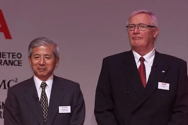 Formula One Launch: Dr. Akihiko Saito Toyota Executive Vice-President and Ove Andersson