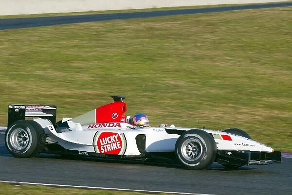 Formula One Testing: Jacques Villeneuve tests the new BAR Honda 005