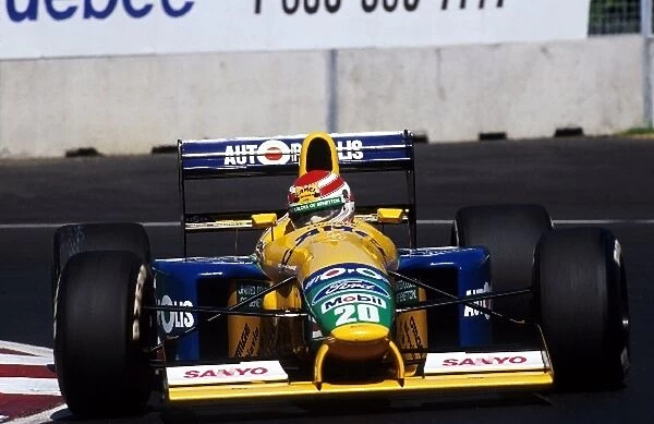 Formula One World Championship: Nelson Piquet Benetton B191 inherited victory two-thirds of the way around the final lap of the race