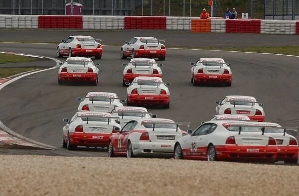 The large field of Maseratis 3200 GT Coupe Cambiocorsa