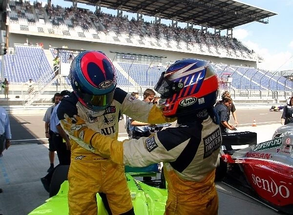 Nissan World Series: It was a 1-2 for Gabord Competition with Franck Montagny in first, and Heikki Kovalainen in second