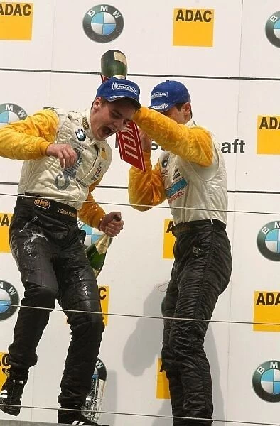 Podium, champaign for race winner Michael Devaney (IRE), Team Rosberg