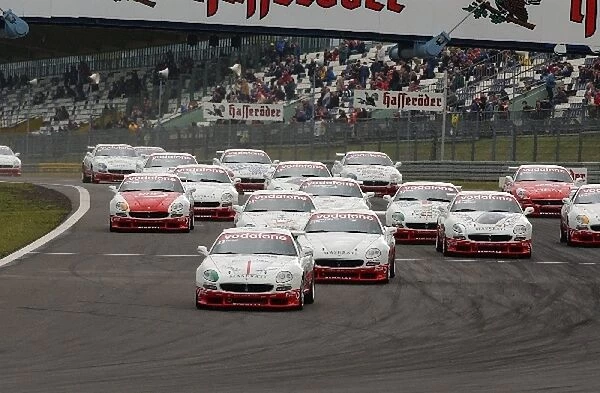 Start of the race, the second group lead by Alberto Cerrai (ITA), Maserati 3200 GT Coup