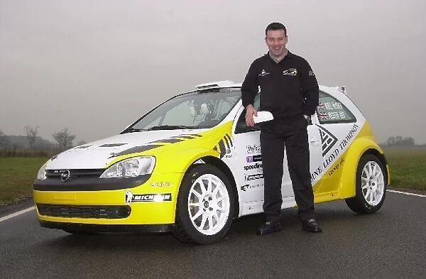 World Rally Championship: Niall McShea with his Opel Corsa Junior WRC car at the MIRA Testing Ground, England