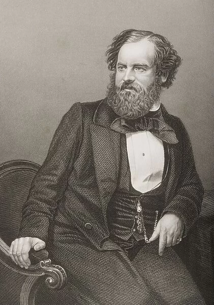 Albert Smith, 1816-1860. English Humorous Writer. Engraved By D. J. Pound From A Photograph By Mayall. From The Book The Drawing-Room Portrait Gallery Of Eminent Personages Published In London 1859