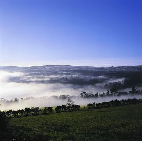 Co Antrim, Ireland; Mist Over A Landscape