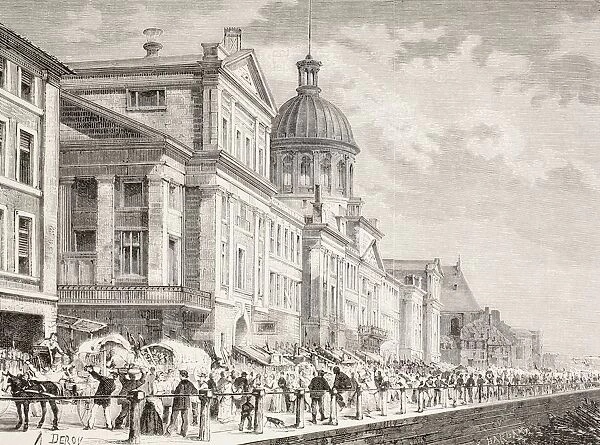 The Bonsecours Market In Montreal, Canada. From A 19Th Century Illustration