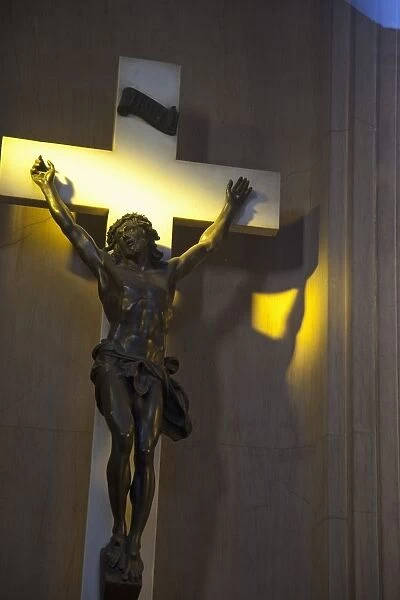 Buenos Aires, Argentina; Statue Of Jesus On A Cross In Recoleta Cemetery