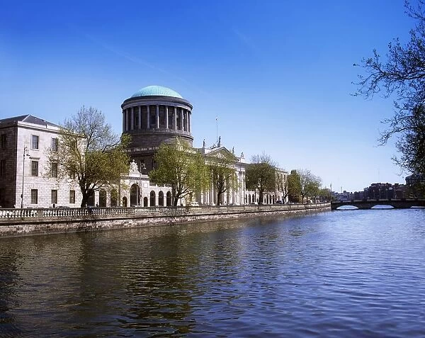 Four Courts, River Liffey, Dublin, Co Dublin, Ireland; Supreme Court In An 18Th Century Building Designed By James Gandon