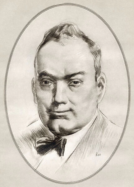 Enrico Caruso, 1873 - 1921. Italian operatic tenor. Illustration by Gordon Ross, American artist and illustrator (1873-1946), from Living Biographies of Famous Men