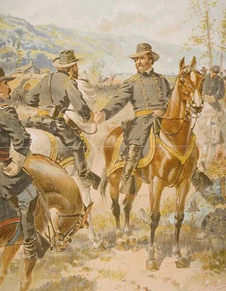 General George H. Thomas At The Battle Of Chickamauga September 20 1863. Artist H. A. Ogden