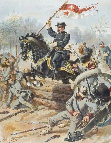 General Sheridan At The Battle Of Five Forks April 1 1865 Artist H. A. Ogden