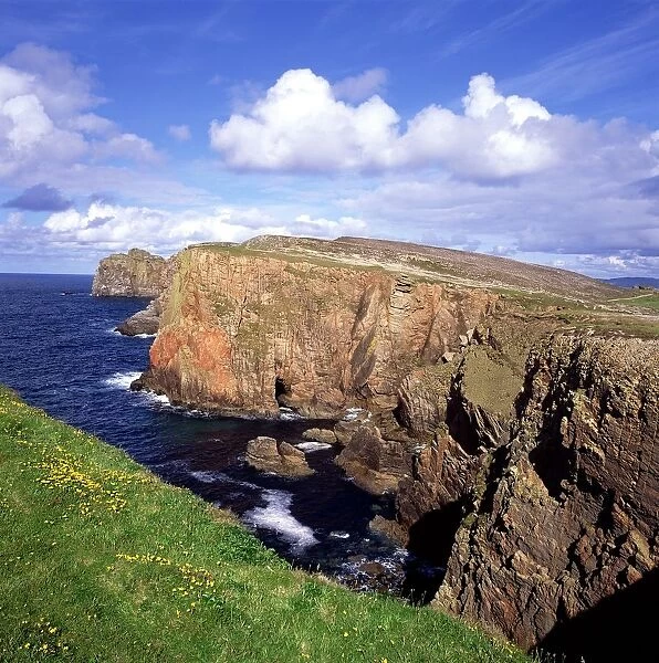 High Angle View Of Rock Formations At The Coast, Tory Island, County Donegal, Republic Of Ireland