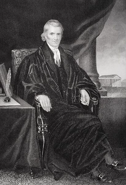 John Marshall 1755-1835. American Patriot, Politician And Jurist. Chief Justice Of Supreme Court & Principal Founder Of U. S. Constitutional Law System. From Painting By Alonzo Chappel