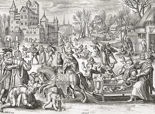 The Joys Of Winter, After The 16th Century Engraving By De Bruyn. From Illustrierte Sittengeschichte Vom Mittelalter Bis Zur Gegenwart By Eduard Fuchs, Published 1909