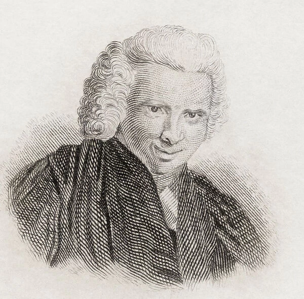 Laurence Sterne, 1713 To 1768. English Novelist And Anglican Clergyman. From Crabbs Historical Dictionary Published 1825