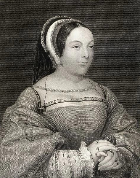 Margaret Tudor 1489-1541 Queen Of Scotland Wife Of Scotlands James Iv, Mother Of James V, Elder Daughter Of Englands Henry Vii. From The Book 'Lodges British Portraits'Published London 1823