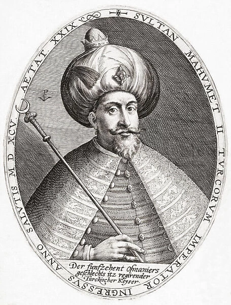 Mehmed III, 1566 - 1603. Sultan of the Ottoman Empire. After a work by Crispijn van de Passe the Elder