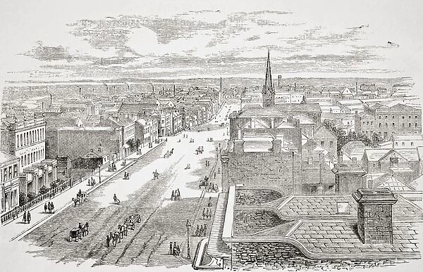 Melbourne Australia From The Gallery Of Geography Published London Circa 1872
