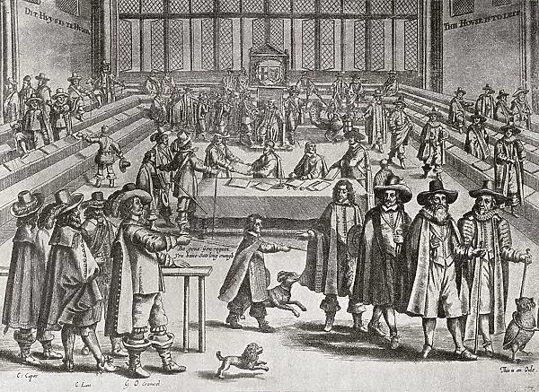 Oliver Cromwell Dissolving Parliament In 1653. From The Book Short History Of The English People By J. R. Green Published London 1893
