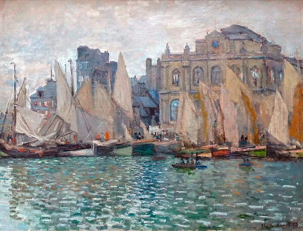Painting titled The Museum at Le Harve by Claude Monet, dated 1873