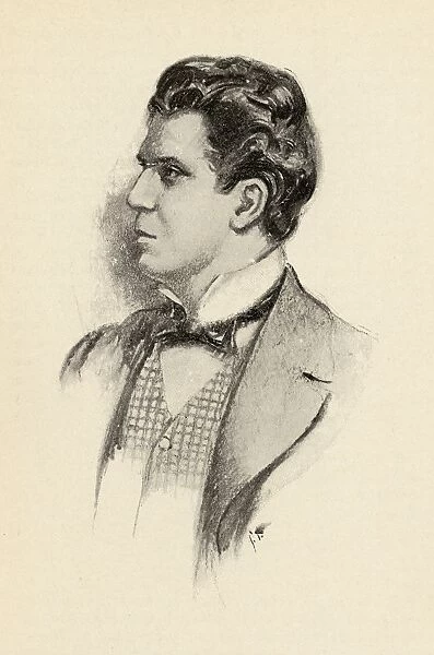 Pietro Mascagni, 1863-1945. Italian Composer. Portrait By Chase Emerson. American Artist 1874-1922