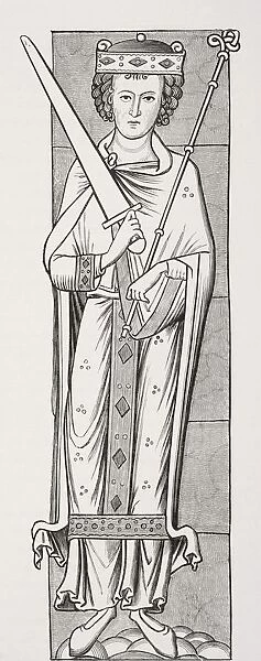 Royal Costume From A Miniature In A Manuscript Of The Twelfth Century