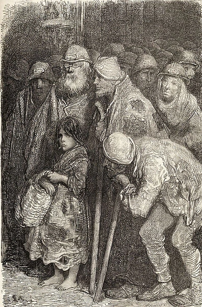 Spanish Beggars From Burgos, Spain In The 19Th Century. From El Mundo En La Mano, Published 1878