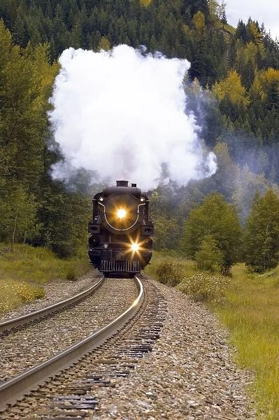 Steam Train On Tracks