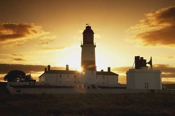 Sunset Behind Lighthouse
