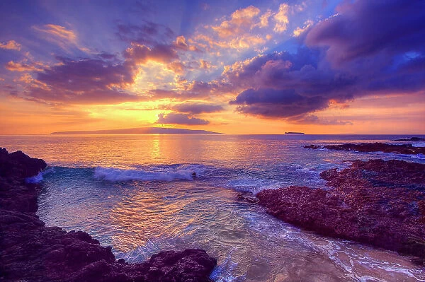 Sunset Makena Maui Hawaii Cove Wedding Beach