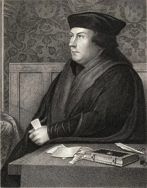 Thomas Cromwell Earl Of Essex, Baron Cromwell Of Okenham, C. 1485-1540. English Politician. From The Book 'Lodges British Portraits'Published London 1823
