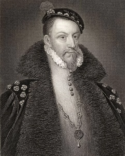 Thomas Radcliffe (Also Spelled Radclyffe) 3Rd Earl Of Sussex, C. 1525-1583, Aka Viscount Fitzwalter 1542-53, Or Baron Fitzwalter 1553-57. English Lord Lieutenant Of Ireland. From The Book 'Lodges British Portraits'Published London 1823