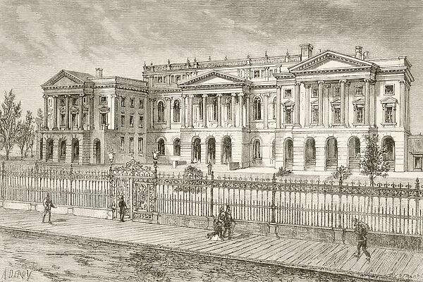 Toronto, Canada. Osgoode Hall In The 19Th Century. From A 19Th Century Illustration