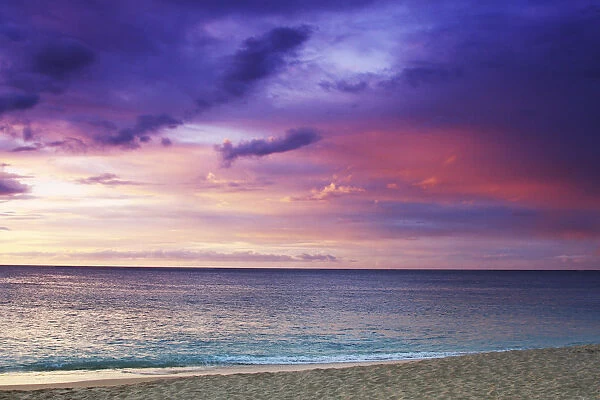 USA, Hawaii, Oahu, Sunset On Beach; North Shore