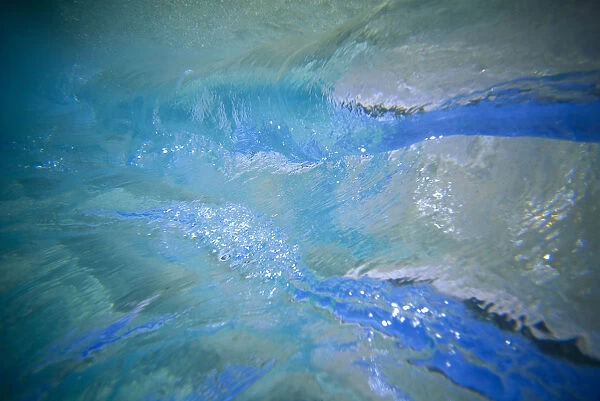 View Of Wave From Underwater, Blue Green And Turquoise B1471