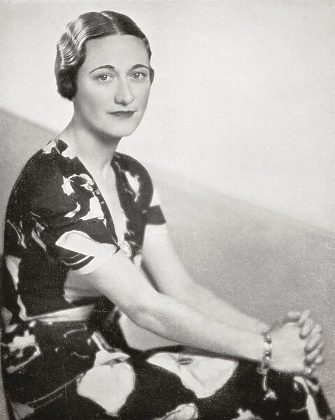 Wallis Simpson, Previously Wallis Spencer, Later The Duchess Of Windsor, 1896 - 1986. American Socialite Whose Third Husband, Prince Edward, Duke Of Windsor, Formerly King Edward Viii, Abdicated His Throne To Marry Her. From Edward Viii His Life And Reign