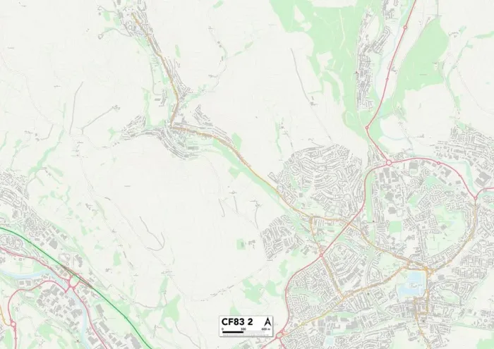 Framed Print : Caerphilly CF83 2 Print Map Sector Framed Print : Caerphilly CF83 2 Print Map Sector