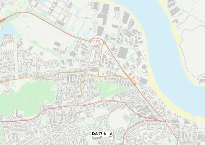 Framed Print : Bexley DA17 6 Print Postcode Sector Map Framed Print : Bexley DA17 6 Print Postcode Sector Map