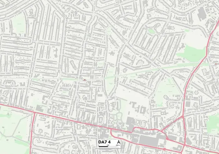 Framed Print : DA7 4 Print Sector Map of Bexley Framed Print : DA7 4 Print Sector Map of Bexley